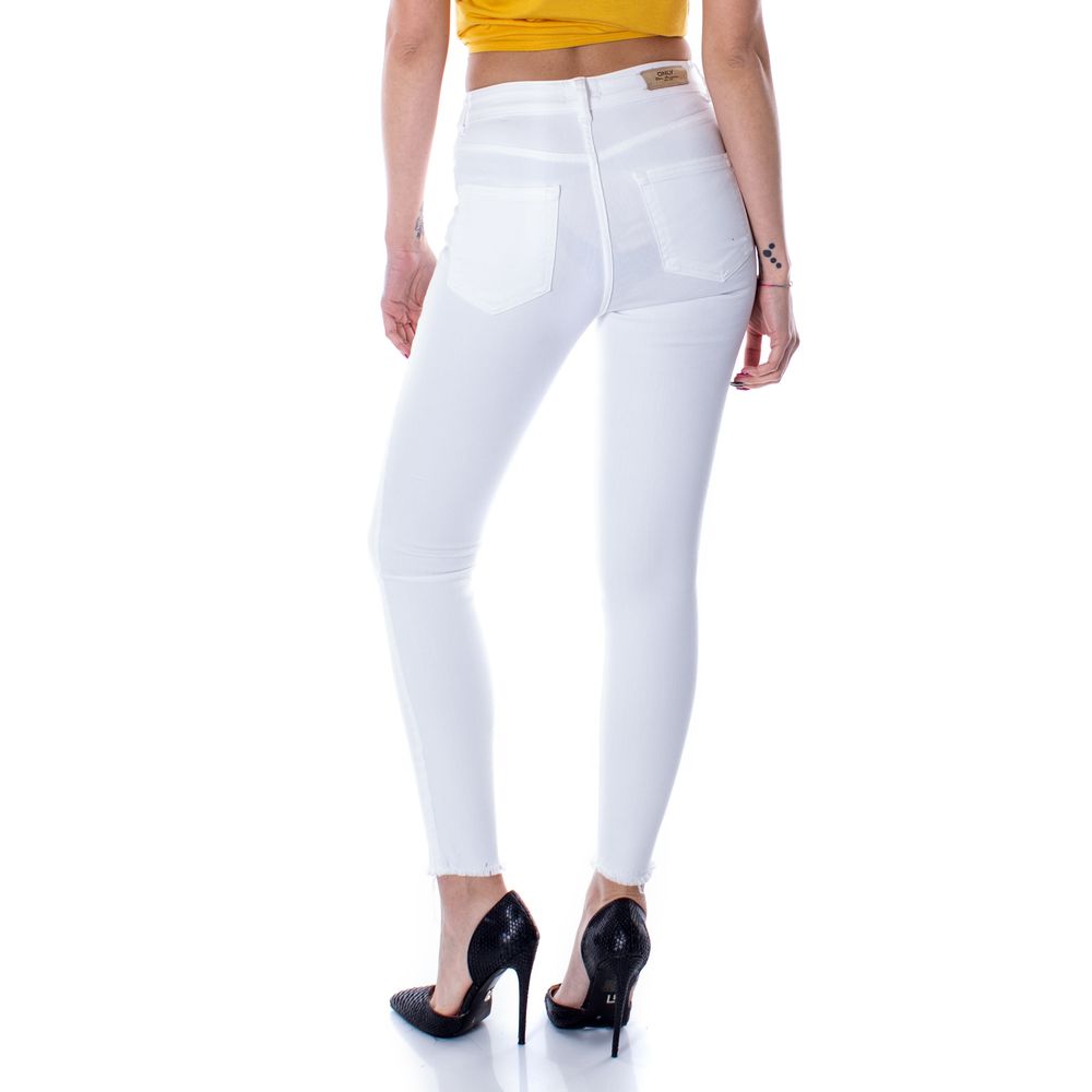 ONLY White Cotton Skinny Jean
