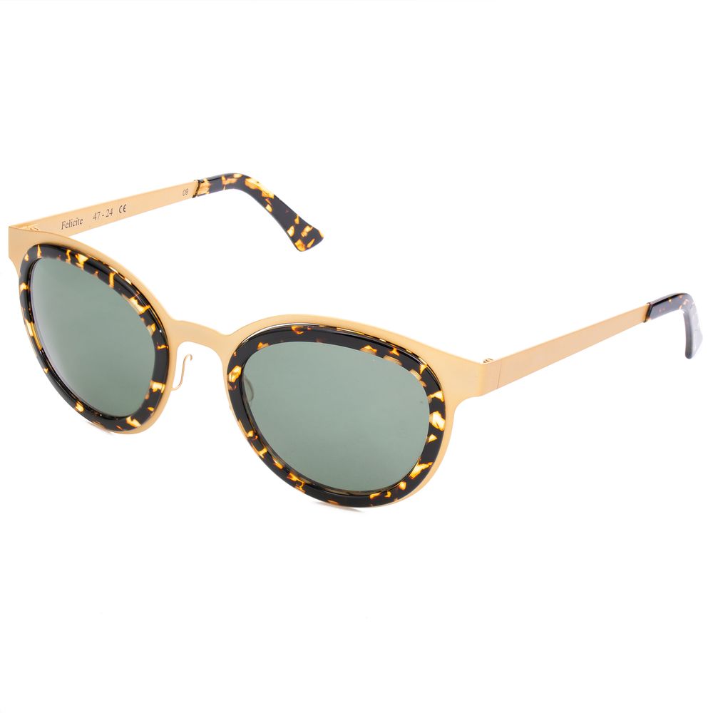 L.G.R Gold Stainless Steel Sunglasses