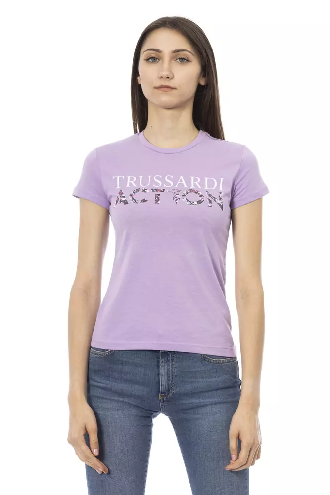 Trussardi Purple Cotton Women T-Shirt