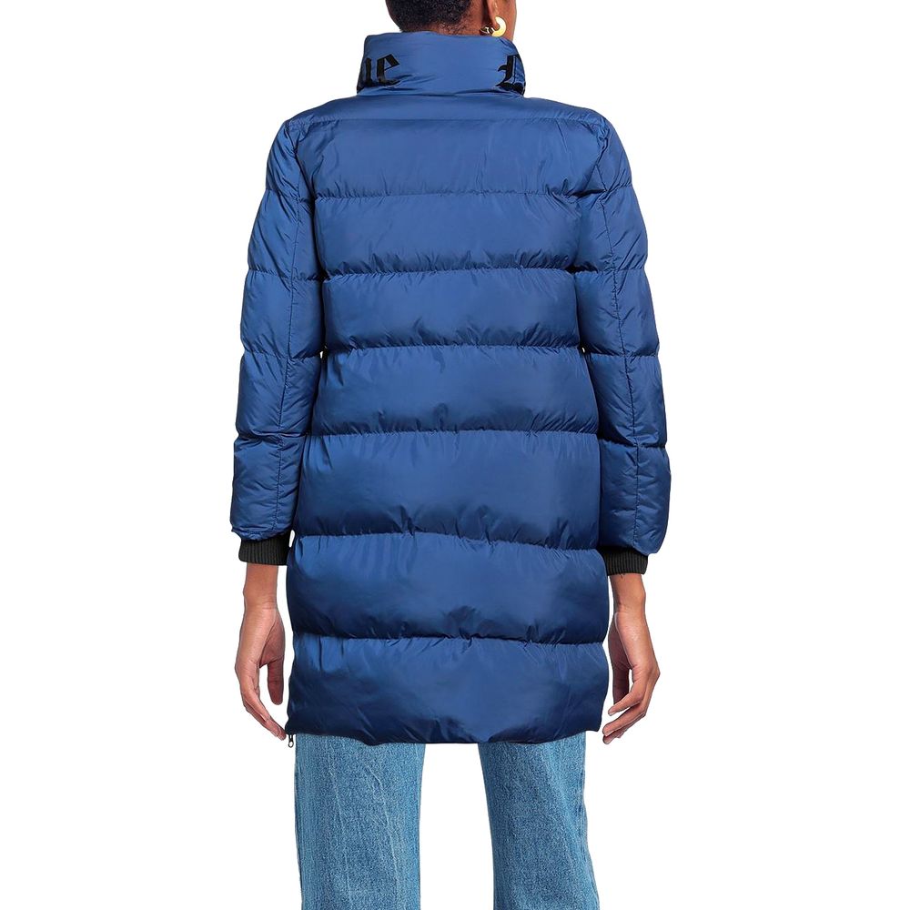 LOVE MOSCHINO Chic Long Down Jacket with Logo Detail