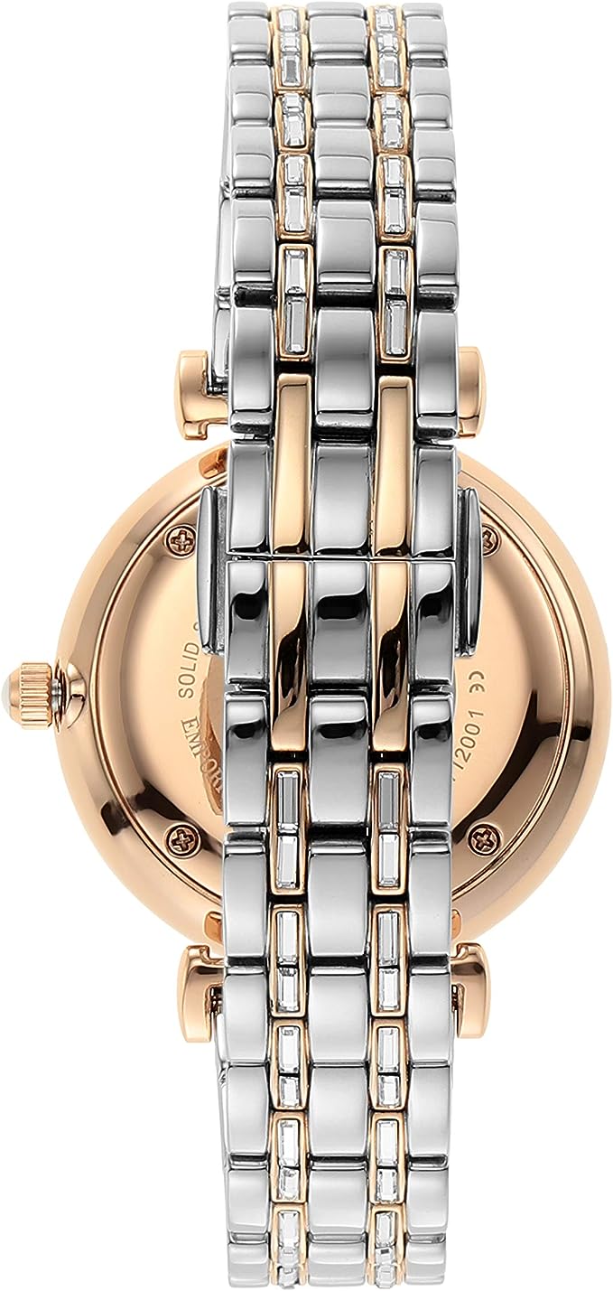 Armani Emporio Elegant Two-Tone Crystal Pave Watch