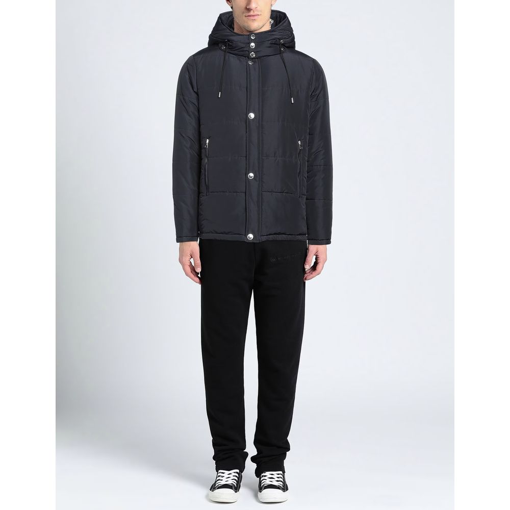 Aquascutum Elegant Blue Aquascutum Jacket with Removable Hood