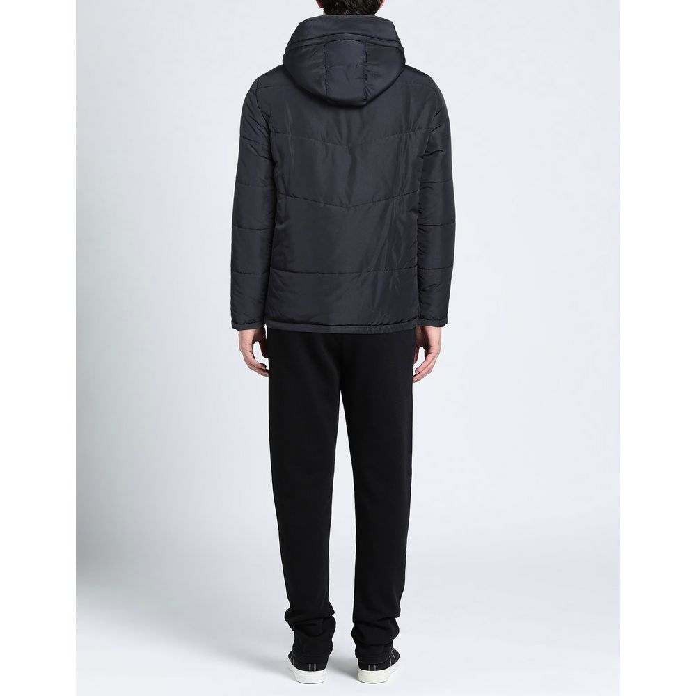 Aquascutum Elegant Blue Aquascutum Jacket with Removable Hood