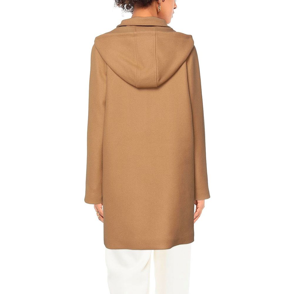 LOVE MOSCHINO Brown Wool Women Coat