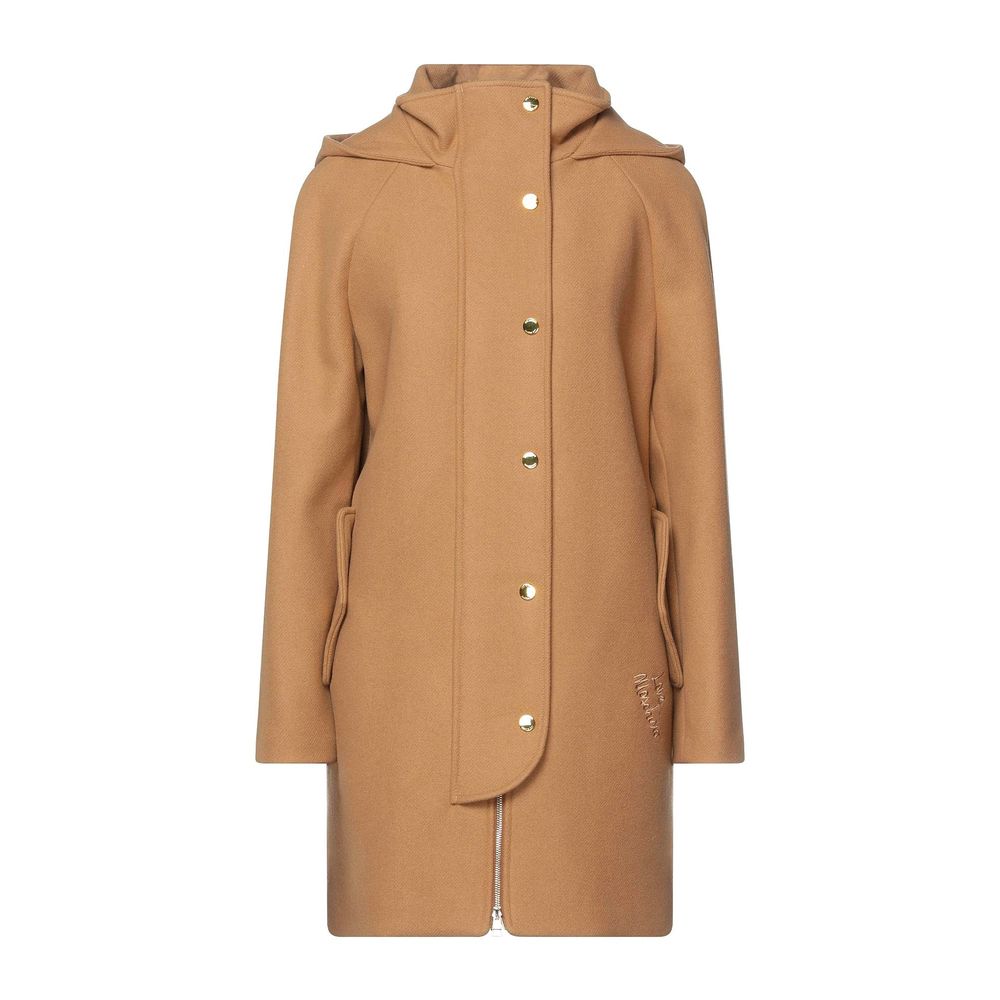 LOVE MOSCHINO Brown Wool Women Coat