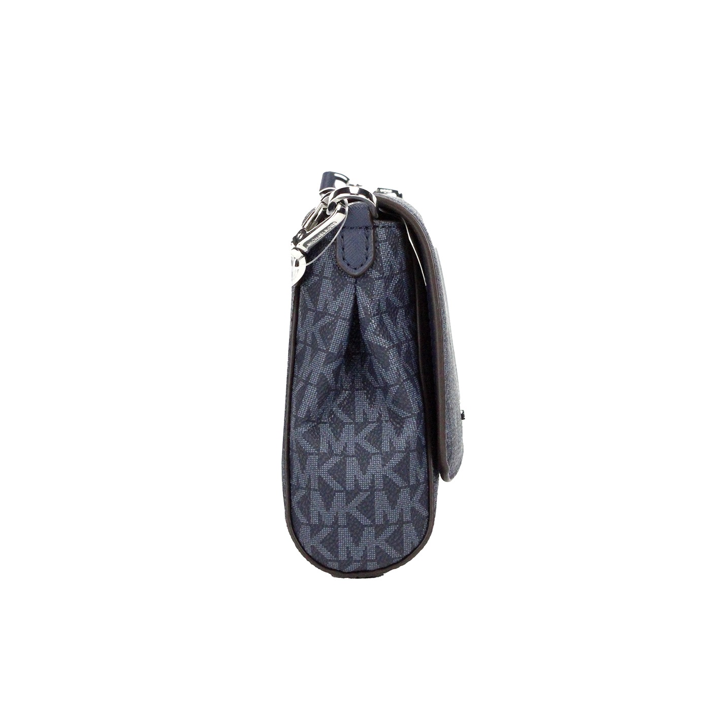 Michael Kors Jet Set Medium Navy Blue PVC Convertible Pouchette Crossbody Bag