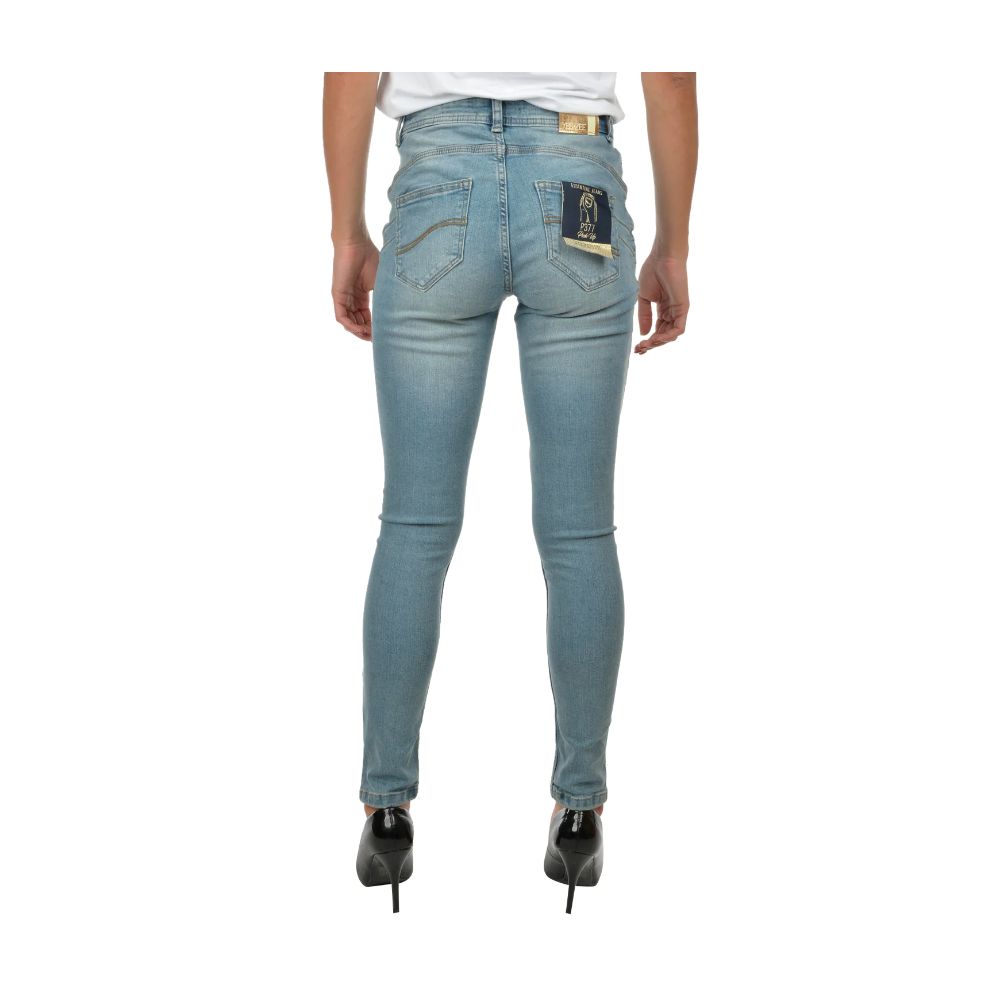 Zee Lane Blue Cotton Women's Skinny Jean
