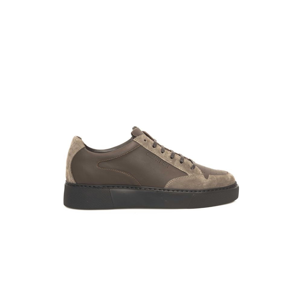 CERRUTI 1881 Beige Leather Men Sneaker
