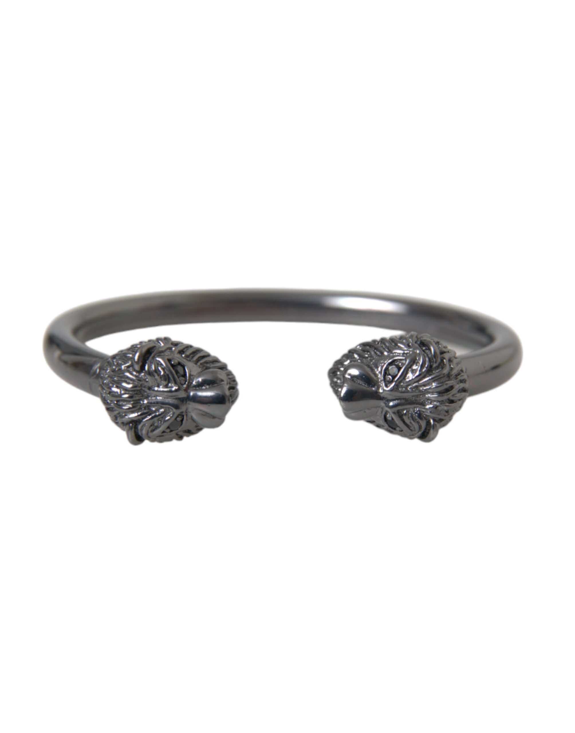 Nialaya Jewelry Black Rhodium Lion Bangle Bracelet Women