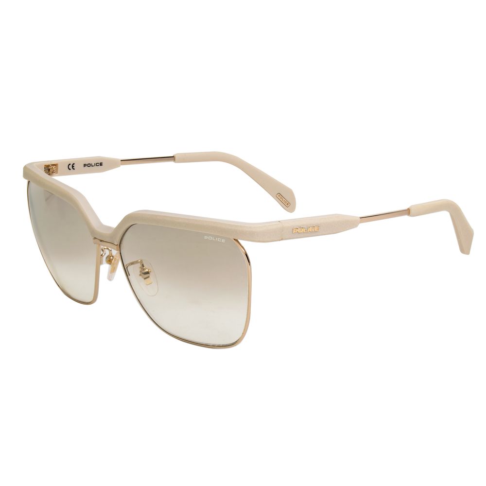 The Police Beige Metal Sunglasses