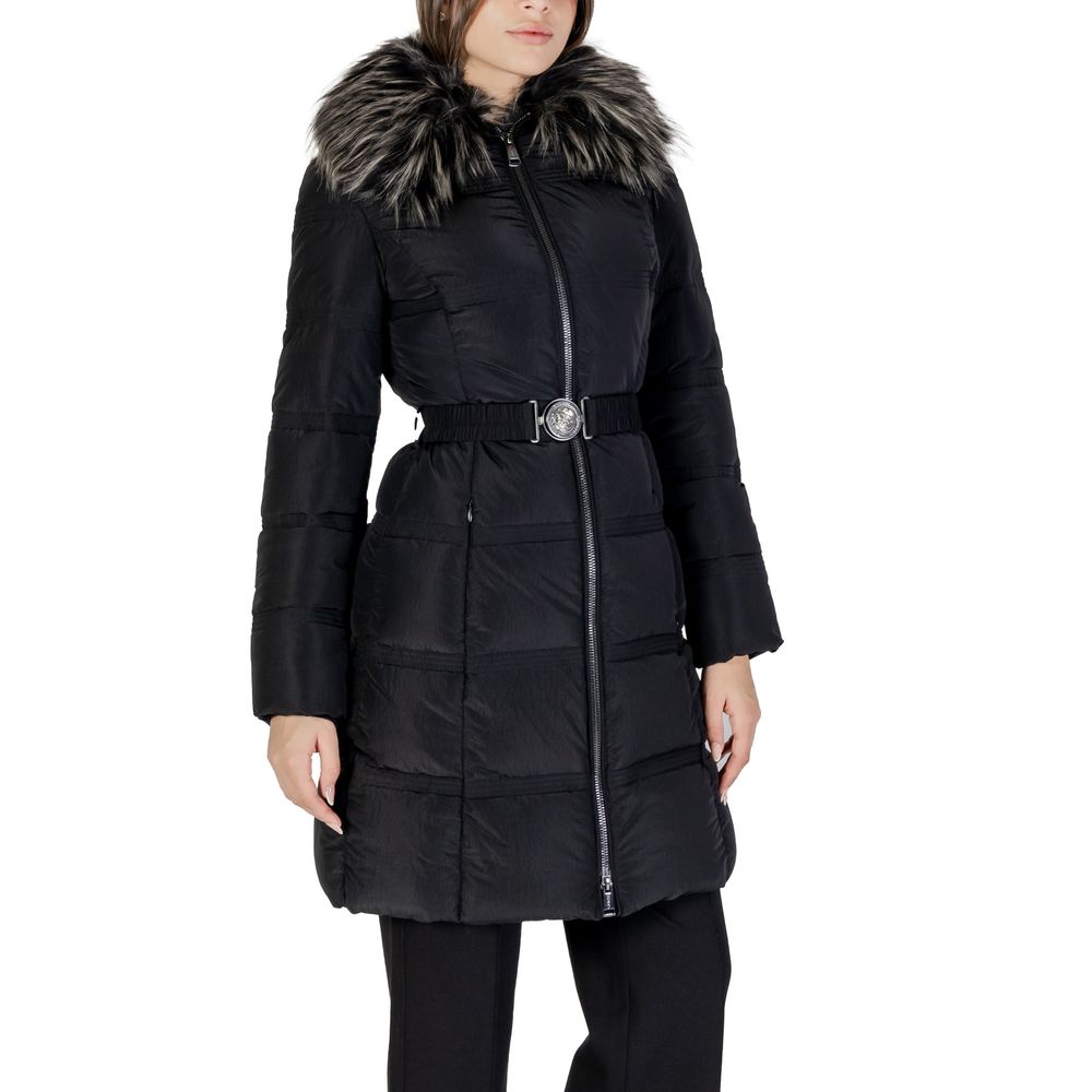 GUESS Black Polyester Jackets & Coat