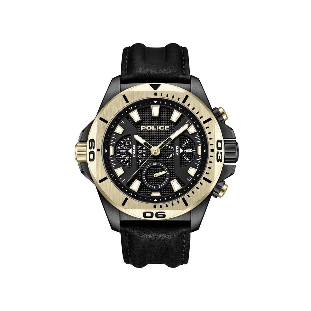 The Police Black Artificial Leather Watch