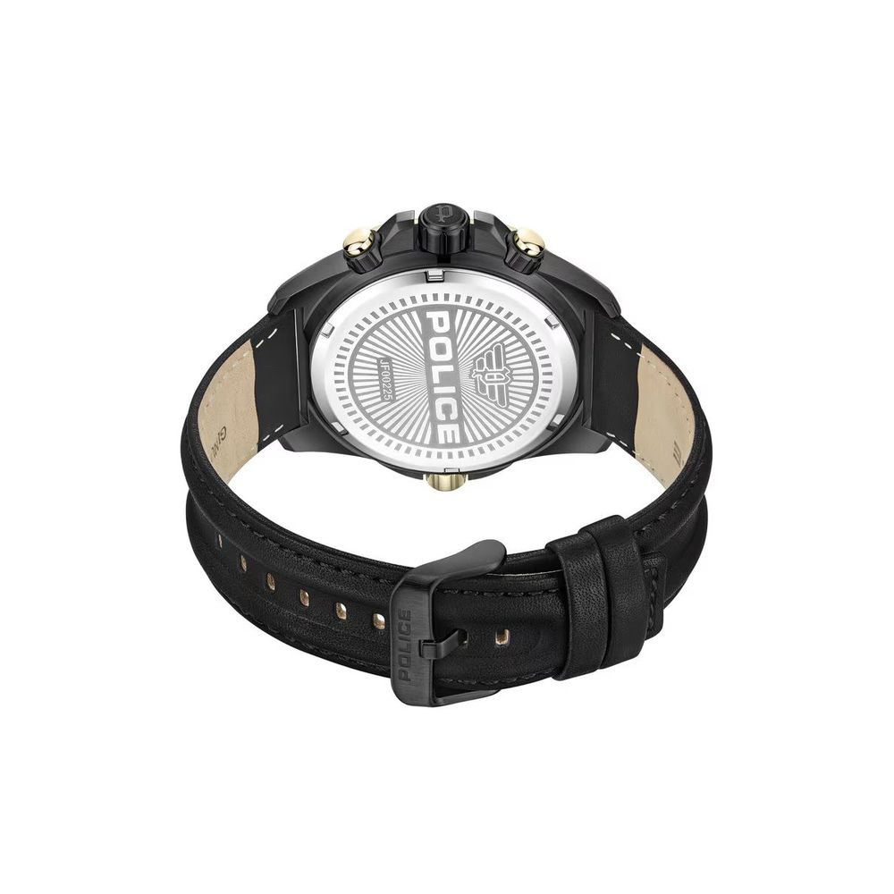 The Police Black Artificial Leather Watch