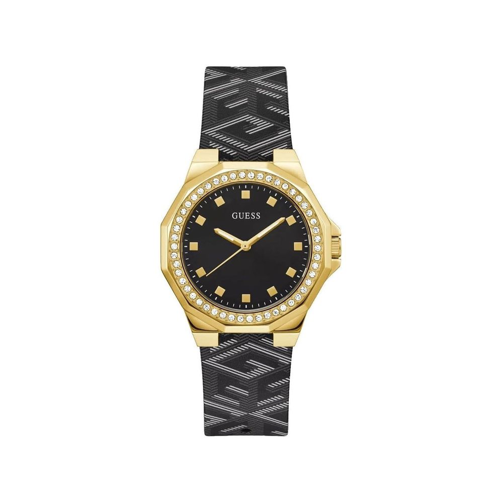 Часы GUESS Черная Кожа