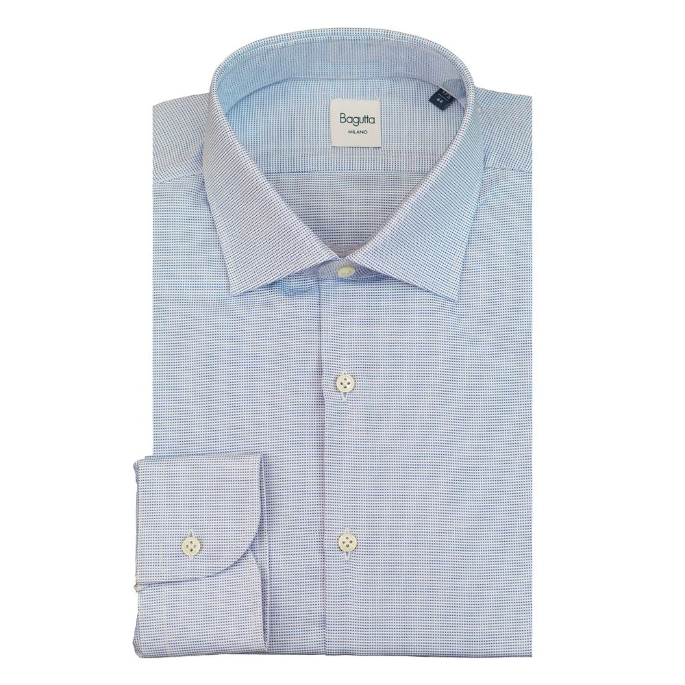 Bagatt Blue Cotton Men's Shirt