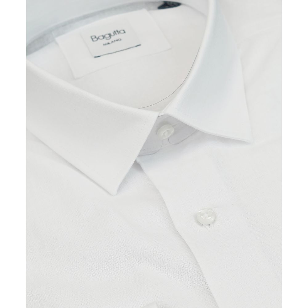 Bagatt White Linen Men Shirt