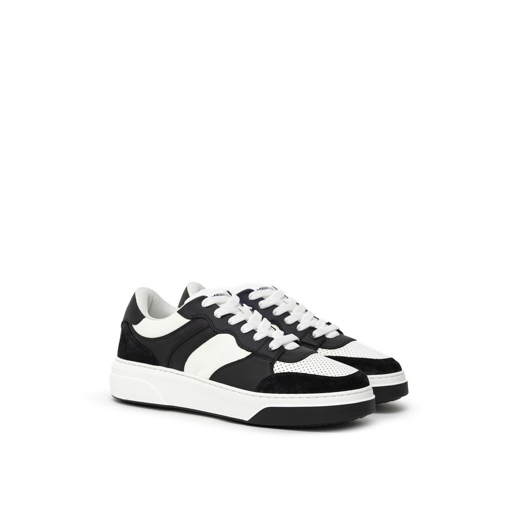 Dsquared2 Black And White Leather Sneaker