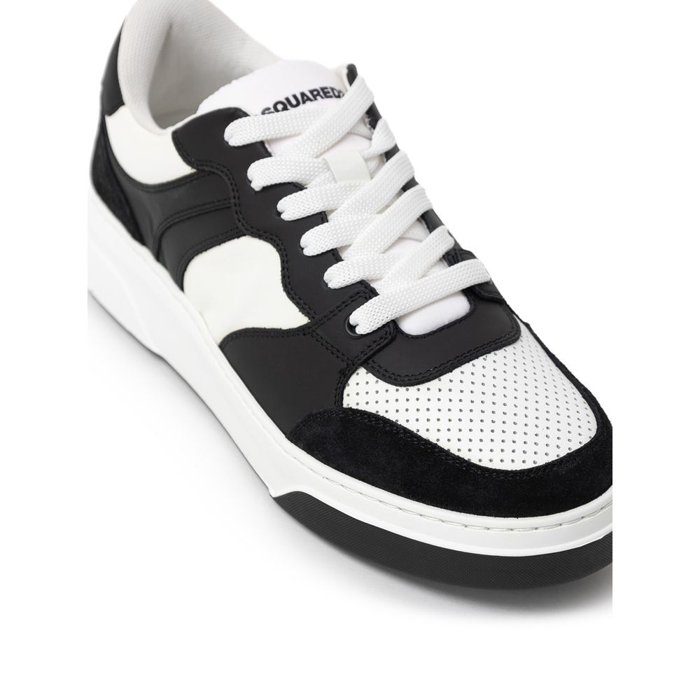 Dsquared2 Black And White Leather Sneaker