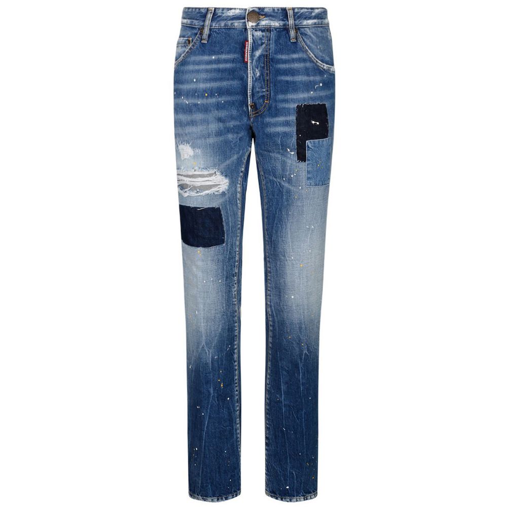 Dsquared2 Blue Cotton Jeans & Pant