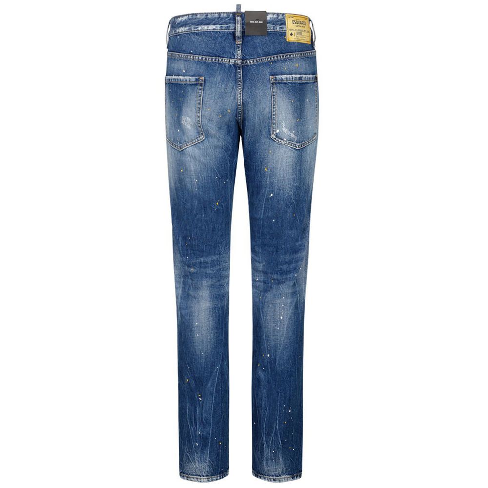 Dsquared2 Blue Cotton Jeans & Pant