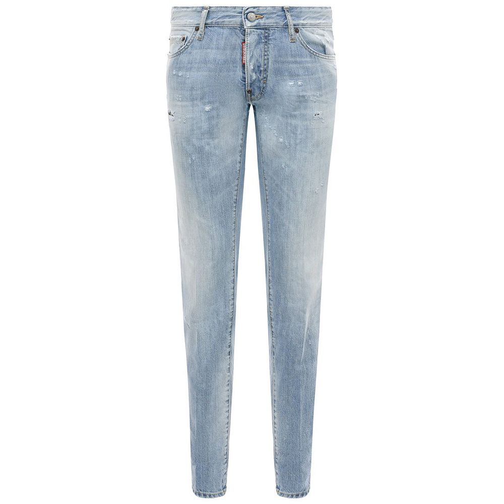 Dsquared2 Light Blue Cotton Men Jeans