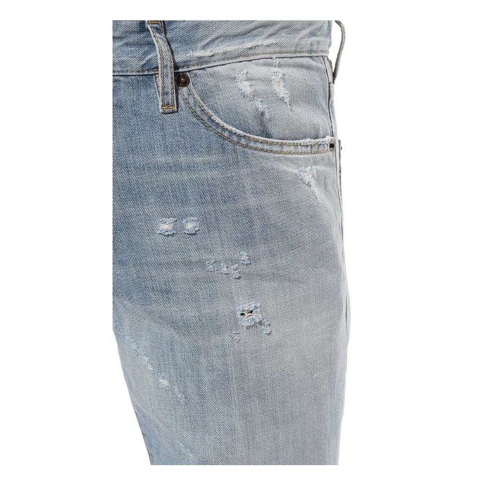 Dsquared2 Light Blue Cotton Men Jeans
