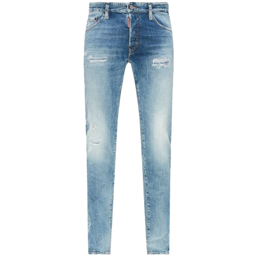 Dsquared2 Blue Cotton Men's Slim Fit Jean