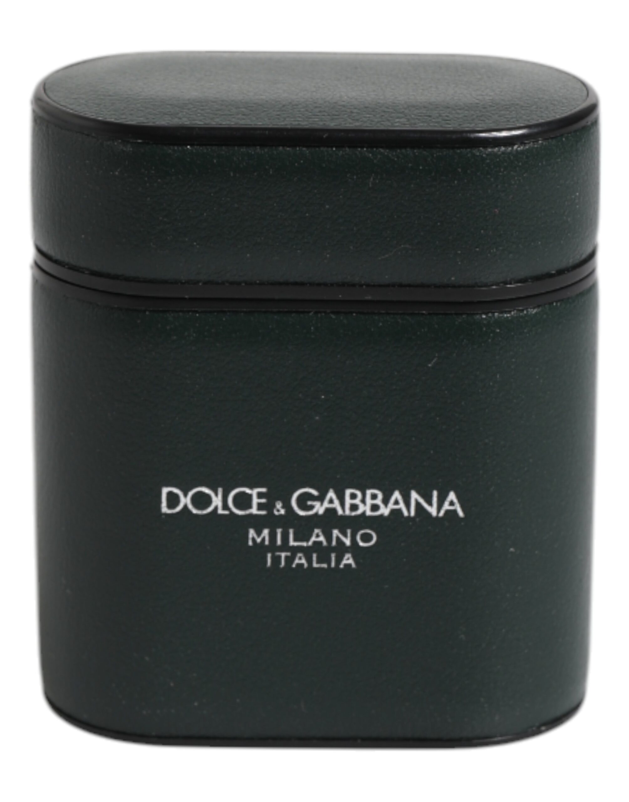Чехол-книжка Dolce & Gabbana из черной телячьей кожи с принтом логотипа для Airpods