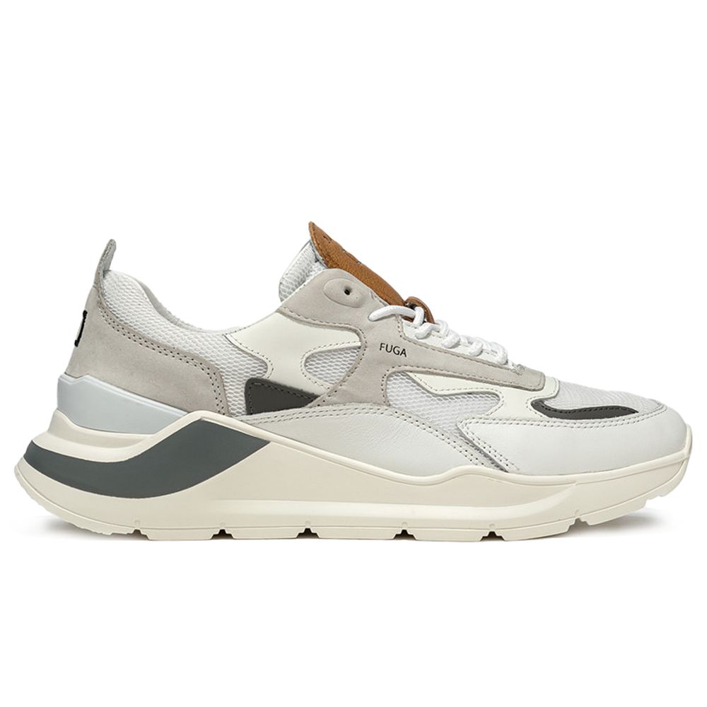 D.A.T.E. White Leather Sneaker