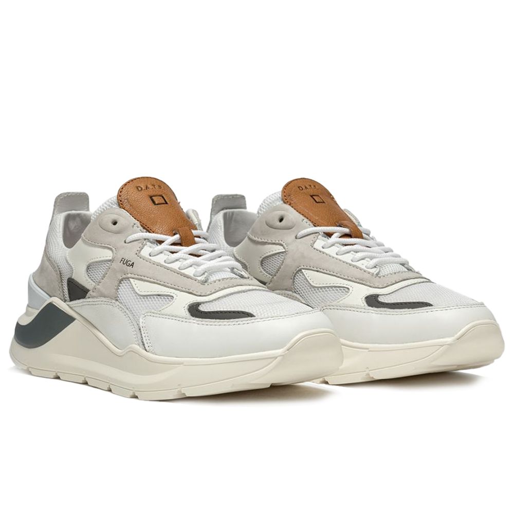 D.A.T.E. White Leather Sneaker