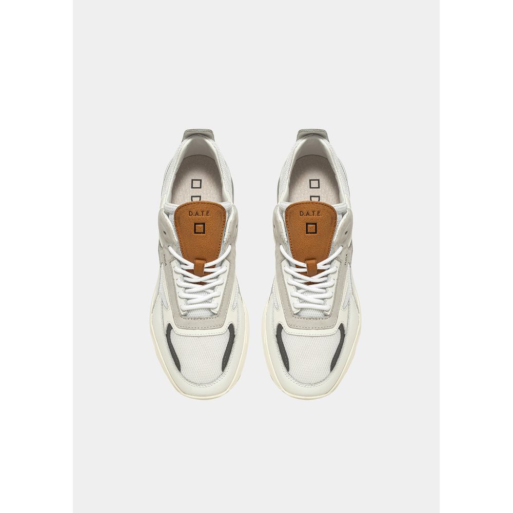 D.A.T.E. White Leather Sneaker