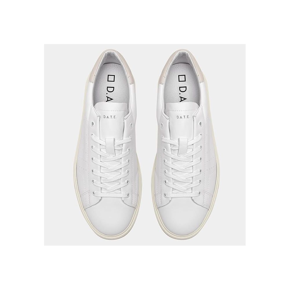 D.A.T.E. White Leather Sneaker