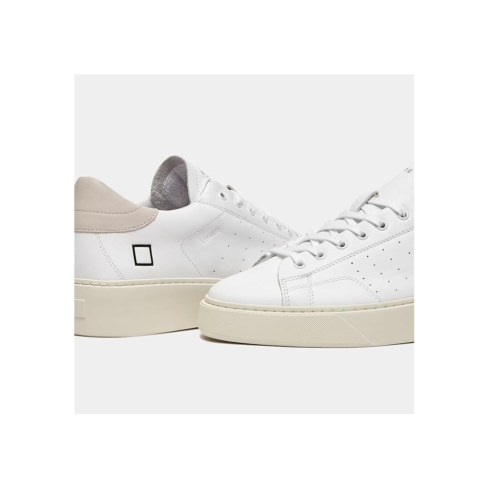 D.A.T.E. White Leather Sneaker