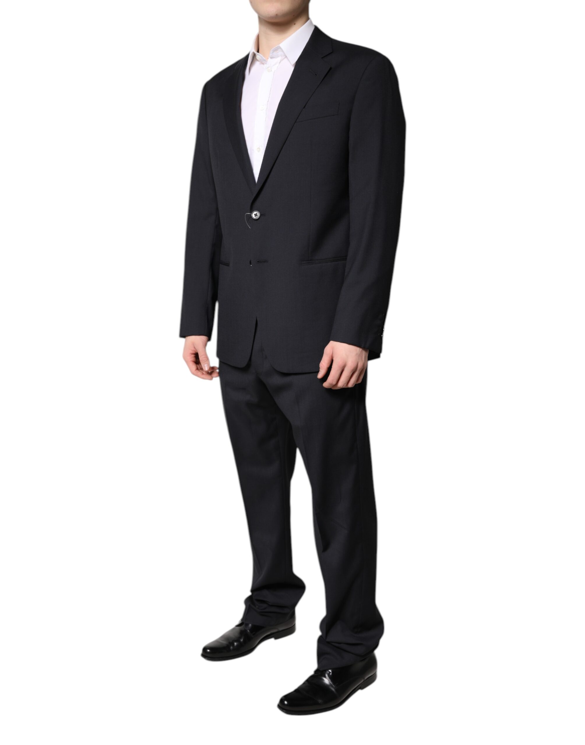 Armani Emporio Black Single Breasted Formal 2 Piece Suit