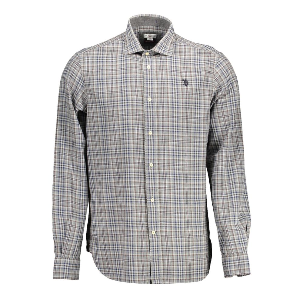 U.S. Polo Assn. Brown Cotton Men Shirt