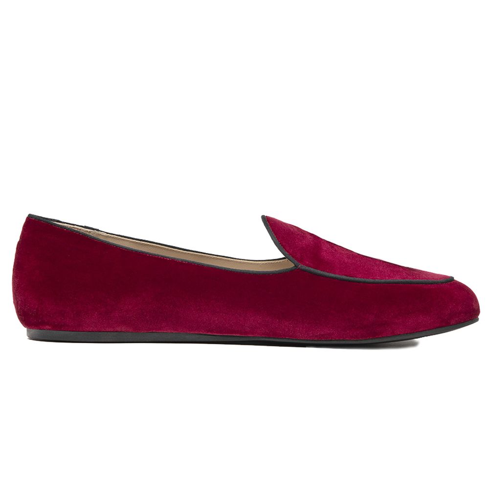 Charles William Red Velvet Loafer