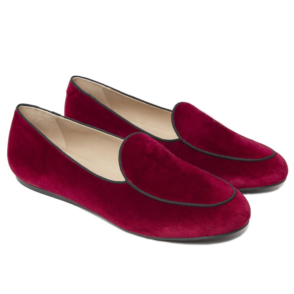 Charles William Red Velvet Loafer