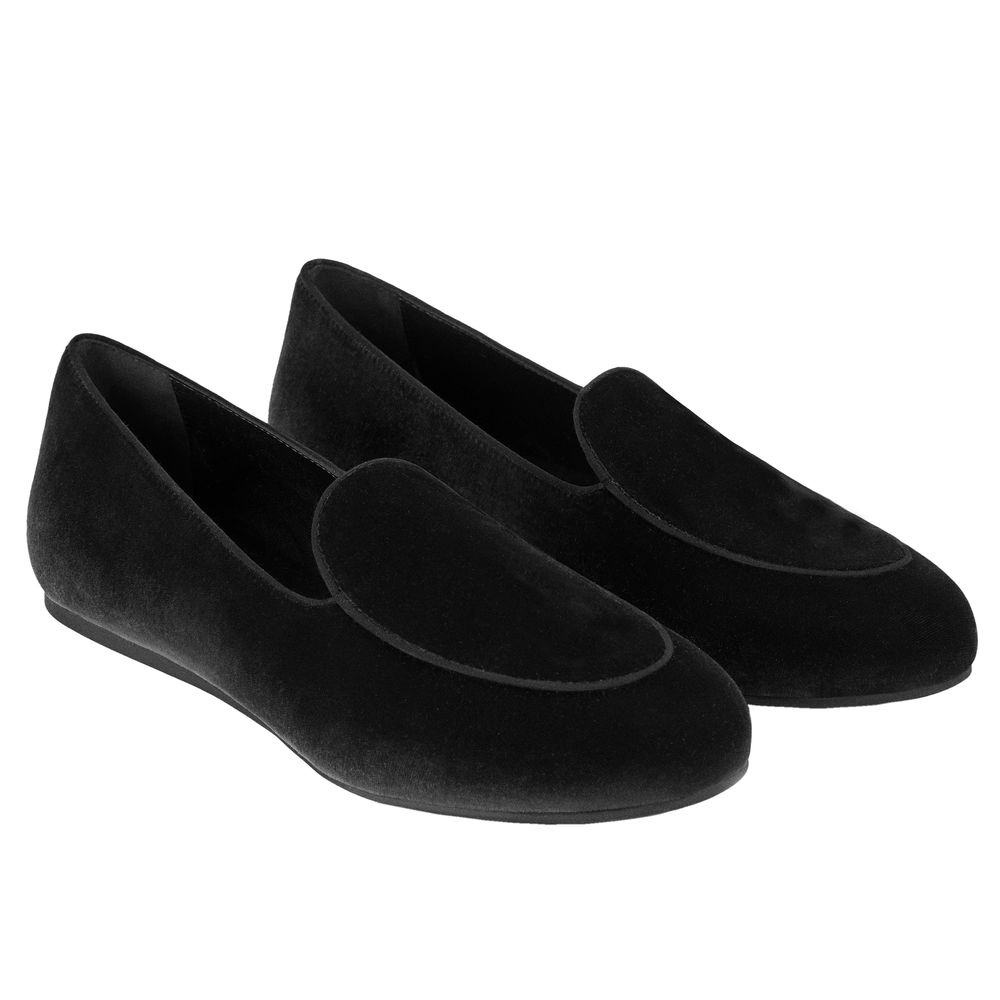 Charles William Black Velvet Unisex Loafer