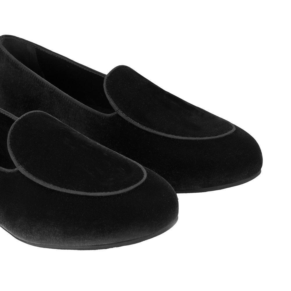 Charles William Black Velvet Unisex Loafer