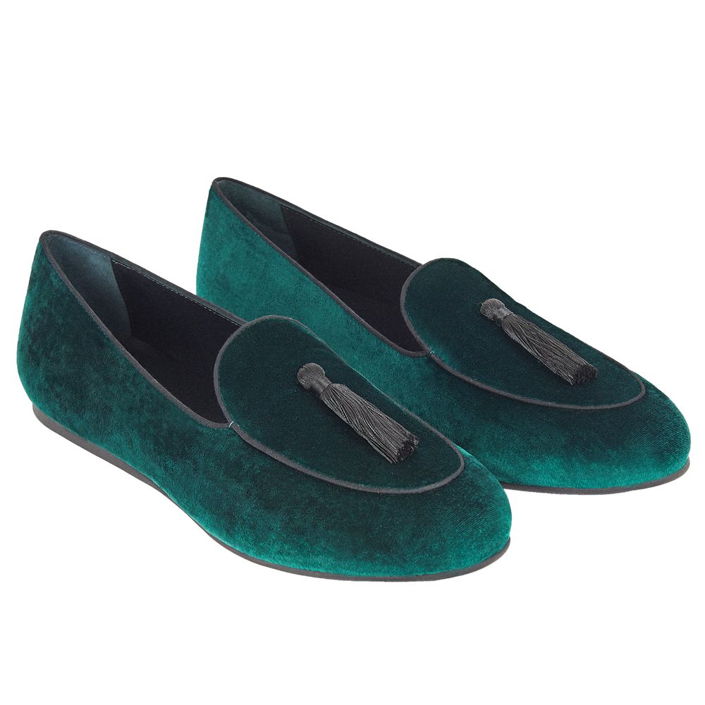 Charles William Green Velvet Loafer