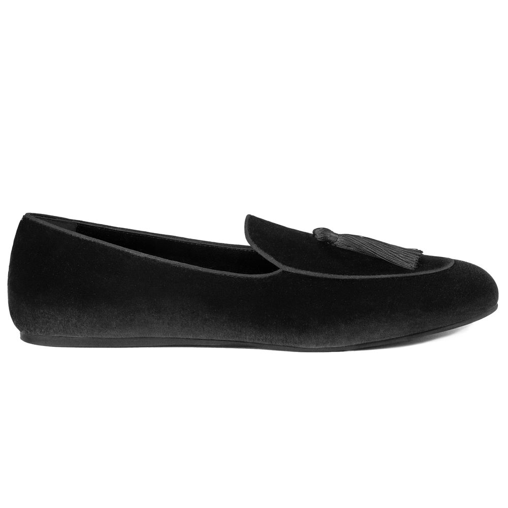 Charles William Black Velvet Loafer