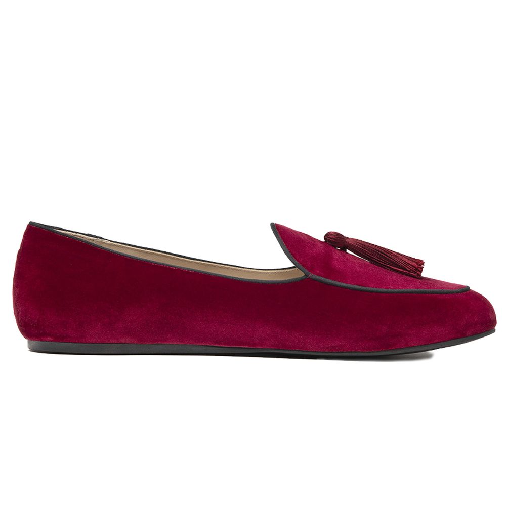 Charles William Red Velvet Loafer