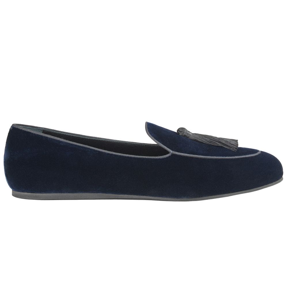 Charles William Blue Velvet Loafer
