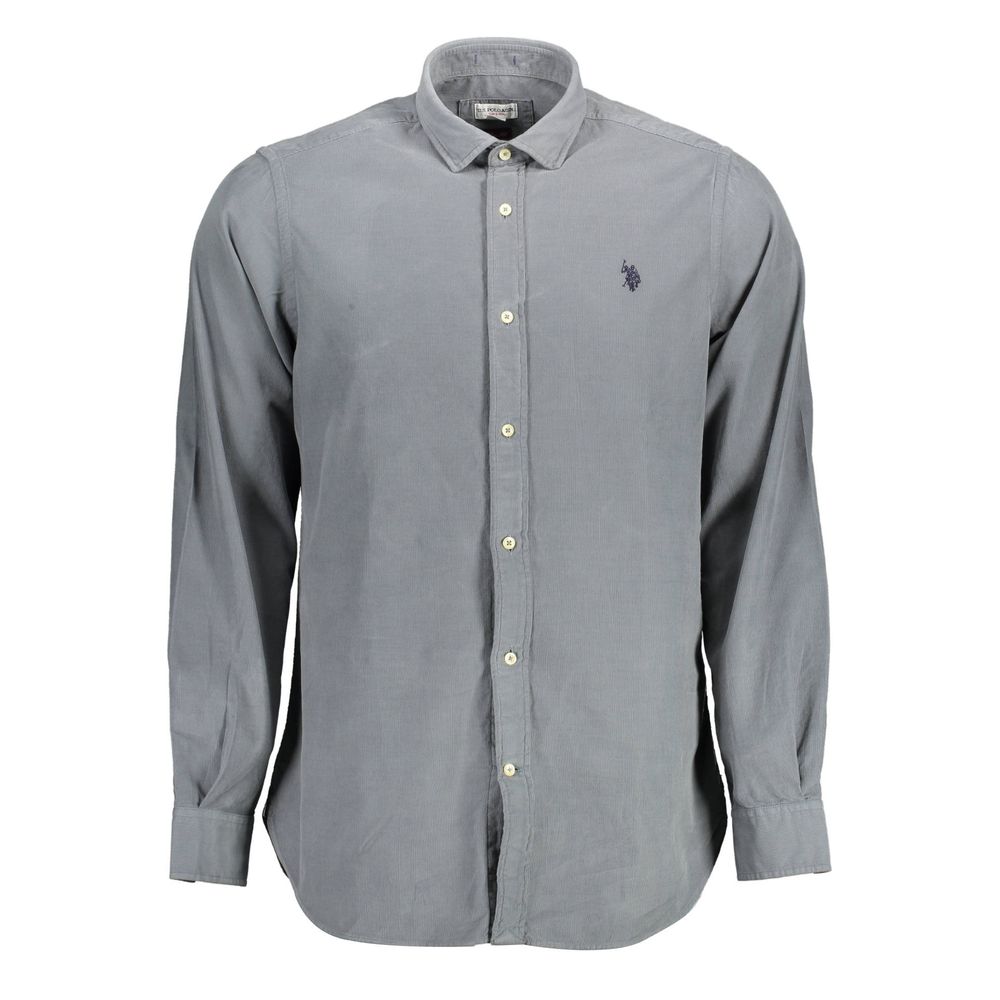 U.S. Polo Assn. Blue Cotton Men Shirt