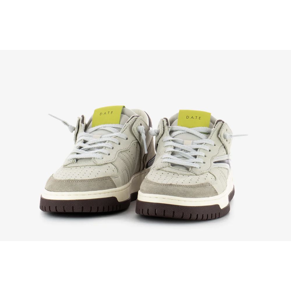 D.A.T.E. Beige Leather Sneaker