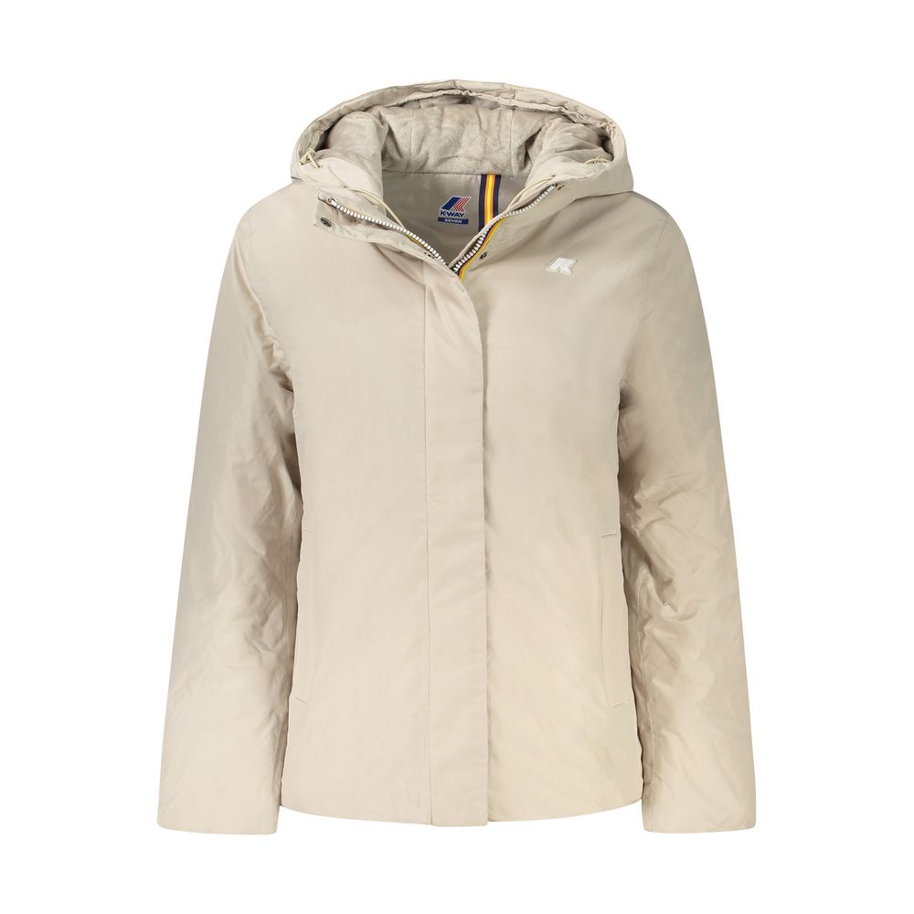 K-Way Beige Polyamide Women Jacket