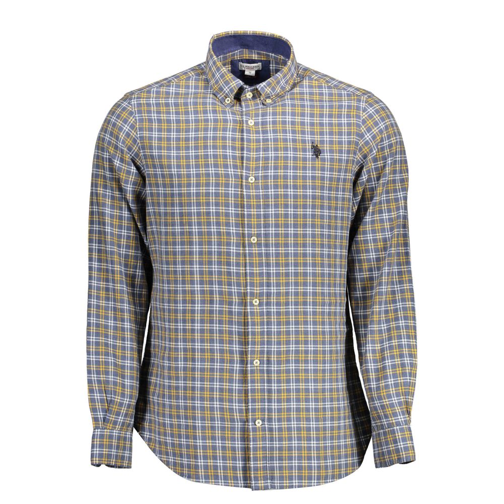 U.S. Polo Assn. Blue Cotton Men Shirt