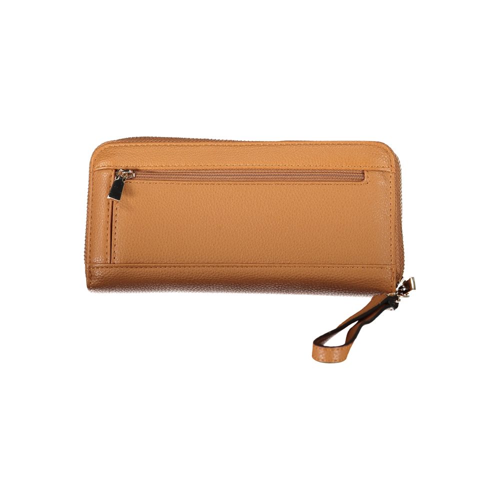 Guess Shoes Chic Brown Polyethylene Wallet with Coin Purse