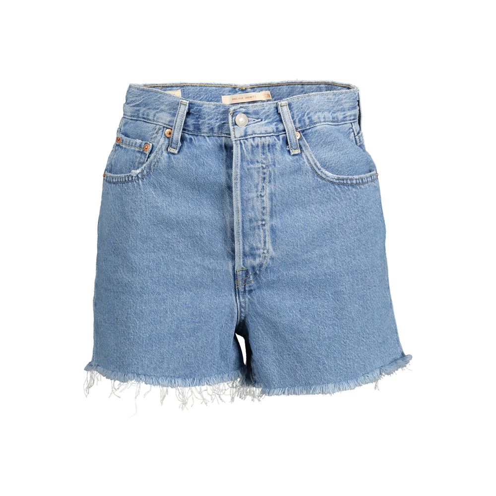 Levi´s Light Blue Cotton Women Short