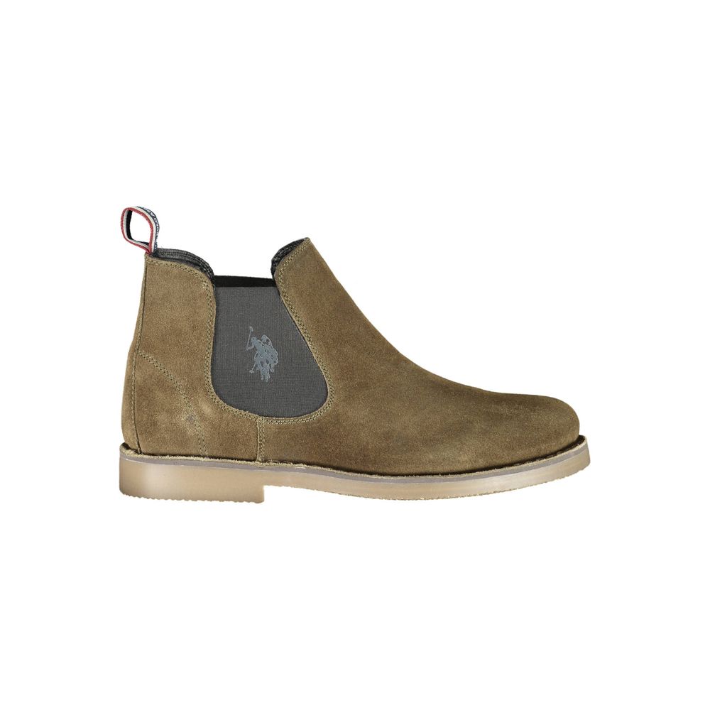U.S. Polo Assn. Green Leather Men Ankle Boot